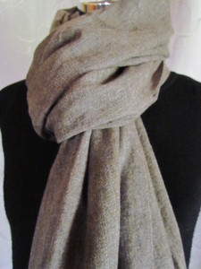 Products: Natural wool pashmina in earthy colours, light as air