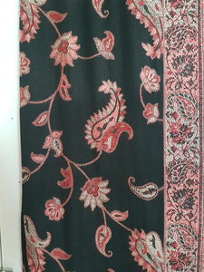 Products: Tapestry style Black with Red pashmina - ShawlyNot