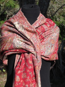 Products: Red peasant shawl - ShawlyNot