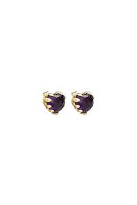 Stolen Girlfriends Club Love Claw Earrings Dark Amethyst