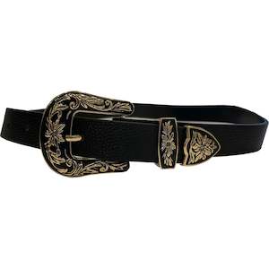 Belts: Sass Penny Western Belt - Gold