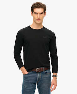Mens Jersey Hoodie: Superdry Essential Logo Long Sleeve Tee