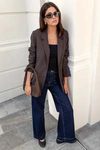 Womans Jersey Hoodie: Among The Brave Diploma Chocolate Blazer