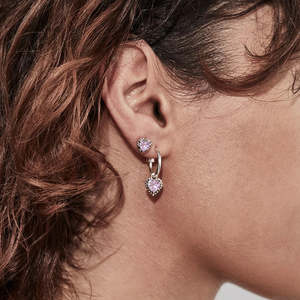 Guess Jewellery: Stolen Girlfriends Club Dahlias Heart Earrings Silver