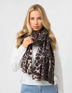 Scarves 1: Stella+Gemma Chocolate Leopard Scarf