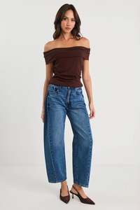 Womens Tops 1: Stories Be Told Nightlife Dark Chocolate Stretch Top