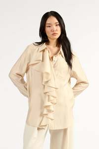 Womens Tops 1: Tuesday Label Drape Frill Shirt