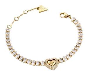 Guess Jewellery: Guess Tennis Bracelet Gold Heart