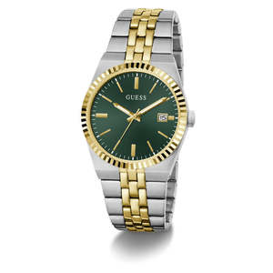 Guess Jewellery: Guess Watch Vincent Green Gold/Silver Strap