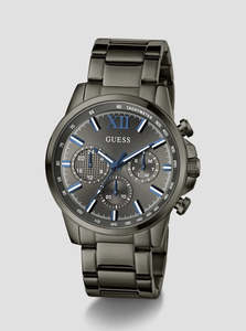 Guess Jewellery: Guess Walker Gun Metal Multifunction Watch