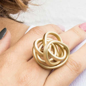 Gift Ideas: Adjustable Scrunch Ring - Gold