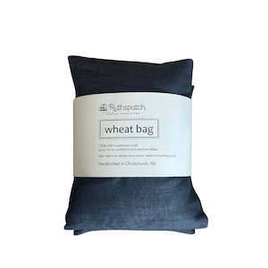 Wheat Bags Eye Pillows: Ruthspatch Linen Wheat Bag - Denim