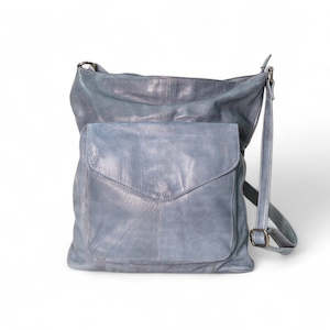 Rugged Hide: Leather Bag - Emily | Midnight Blue