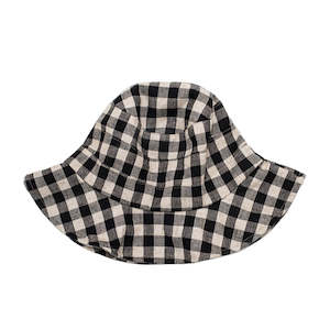 All: Gingham Bucket Hat - Black