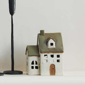 Alsace Tea Light - Chapel | Olive Green