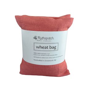 Wheat Bags Eye Pillows: Ruthspatch Linen Wheat Bag - Coral