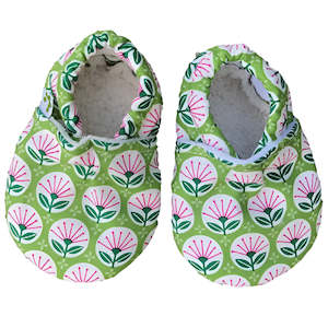 Baby Care: Baby Booties - Retro Pohutukawa