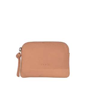 Leather Keychain Pouch - Amara | Camel