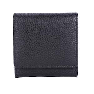 Purses Wallets Keyrings: Leather Wallet Small - Leonora | Black