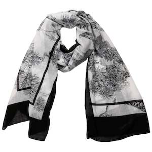Larla Scarf - Black + White