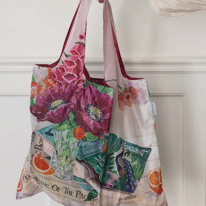 Large Shopping Bag - Poppies + Foxgloves