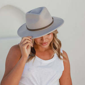 Hats Gloves: Wool Felt Hat - Stone