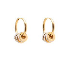 Earrings - Runaway Hoops | Gold
