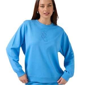 Stella + Gemma Essential Sweater - Azure S+G Logo