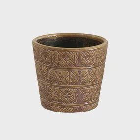 Gifts For Her: Planter - Aztec Geometric Pattern