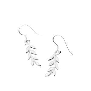 Silver Leaf Earrings - Small