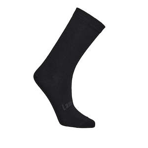Lamington Womens Socks - Crew | Black Rib (Soft Cuff)
