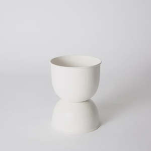 Metal Domes Planter - Medium | White
