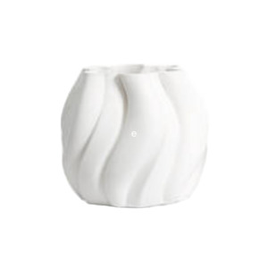3D Printed Ceramic Vase - Emmy White | Large
