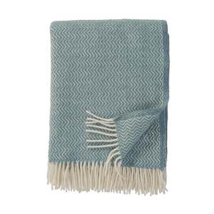 Baby Care: Klippan 100% Wool Throw - Sorbet | Silky Blue