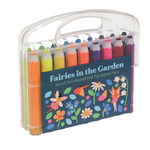 Felt Tip Stamp Pens - Fairies in the Garden (Set of 18)
