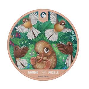 Play: Kuwi Round Puzzle - Fantail Flurry 100pc