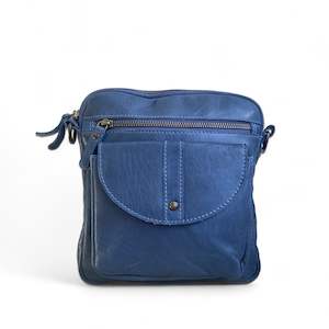 Rugged Hide: Leather Bag - Helen | Midnight Blue