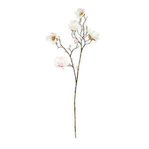 Faux Plant - Magnolia Spray | White