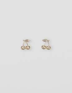 S + G Earrings - Gold Cherries