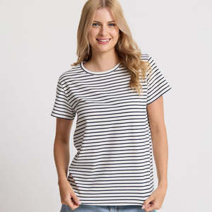Stella + Gemma Classic Stripe Tee - Navy + White