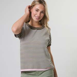 Stella Gemma: S+G Laneway Top - Khaki + White Stripe