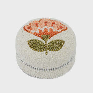 Jewellery Travel Cases: Beaded Trinket Box - Flower