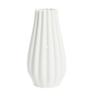 3D Printed Ceramic Vase - Steffi White | Large