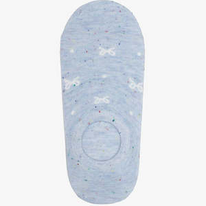 No Show Sock | Bow Sprinkle Blue