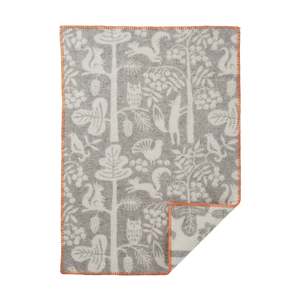 Baby Care: Klippan 100% Wool Midi Blanket - Tree Climber | Grey