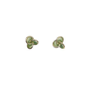 Jewellery Earrings: S+G Earrings - Epoxy Stud | Green
