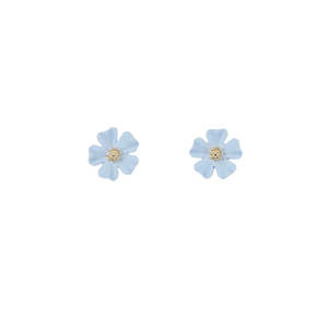 Jewellery Earrings: S+G Earrings - Petal | Light Milk Blue
