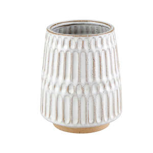 Porcelain Textured Round Pot Vase