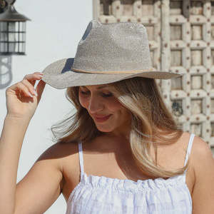 Hats Gloves: Cowgirl Hat - Sequin Detail | Gold