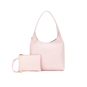 Faux Leather Bags: Tammie 2 Piece Handbag - Marshmallow Pink